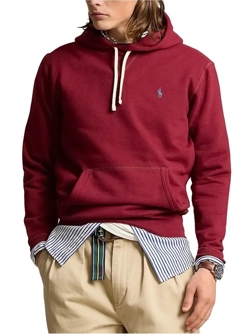Polo by Ralph Lauren Men's Red Pullover Hoodie (M)
